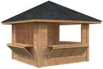 Palmako Marktstand Bianca Set106 Braun Tauchgrundiert 300 cm x 300 cm FSC&reg;