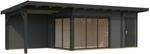 Palmako Holz-Gartenhaus Andrea Slide Plus Pultdach Lackiert 833 cm x 300 cm