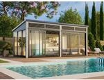 Palmako Holz-Gartenhaus Saga Slide Pultdach Lackiert 582 cm x 297 cm 16,2 m&sup2;