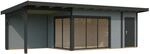 Palmako Holz-Gartenhaus Andrea Slide Plus Pultdach Lackiert 833 cm x 300 cm
