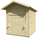 Weka Verkaufsstand Mori 4 m. Boden Satteldach Naturbelassen 170 cm x 180 cm