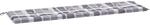 vidaXL Gartenbank-Auflage Grau Karomuster 180x50x4 cm Oxford-Gewebe 314097
