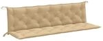 vidaXL Gartenbank-Auflagen 2 Stk Melange Beige 200x50x7 cm Stoff 4002633