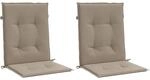 vidaXL Gartenstuhlauflagen f&uuml;r Niedriglehner 2 Stk Taupe 100x50x3 cm 47562