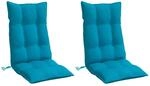 vidaXL Hochlehner-Auflagen 2 Stk Hellblau Oxford-Gewebe 377614