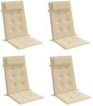 vidaXL Hochlehner-Auflagen 4 Stk Beige Oxford-Gewebe 361884