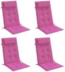 vidaXL Hochlehner-Auflagen 4 Stk Rosa Oxford-Gewebe 361935