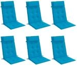 vidaXL Hochlehner-Auflagen 6 Stk Hellblau Oxford-Gewebe 361888