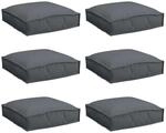 vidaXL Kissen 6 Stk Anthrazit 40 x 40 x 8 cm Oxford-Stoff 42001598