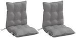 vidaXL Niedriglehner-Auflagen 2 Stk Grau Oxford-Gewebe 377674