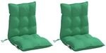 vidaXL Niedriglehner-Auflagen 2 Stk Gr&uuml;n Oxford-Gewebe 377686