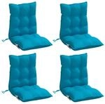 vidaXL Niedriglehner-Auflagen 4 Stk Hellblau Oxford-Gewebe 377684