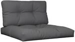 vidaXL Palettenkissen 2-Tlg Anthrazit Stoff 360689