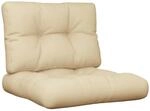 vidaXL Palettenkissen 2-Tlg Beige Stoff 360670
