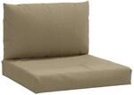 vidaXL Palettenkissen 2-Tlg Melange Taupe Stoff 4002649