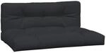 vidaXL Palettenkissen 2-Tlg Schwarz Stoff 360740