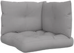 vidaXL Palettenkissen 3-Tlg Grau Stoff 360857