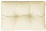 vidaXL Palettenkissen Creme 60x40x12 cm Stoff 360559