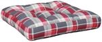 vidaXL Palettenkissen Rot Kariert 58x58x10 cm Stoff 360913