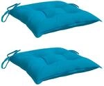 vidaXL Stuhlkissen 2 Stk Hellblau 40x40x7 cm Oxford-Gewebe 361462
