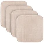 Bestlivings Stuhlkissen Struktur Creme 38 x 38 x 3 cm 4er Pack