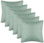 Bestlivings Outdoor Kissen mit Wei&szlig;er Paspel Mintgr&uuml;n 6 St&uuml;ck 6er Pack