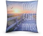 Bestlivings Outdoor Kissen mit Strandmotiv Meer 1 St&uuml;ck 1er Pack