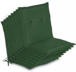 Beautissu 8er Set Niedriglehner Auflage Loft NL 100x50x6cm Dunkelgr&uuml;n