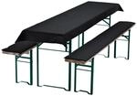 NYVI Bierbankauflagen Set 240x90cm Schwarz