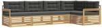 vidaXL Outdoor-Sofagarnitur 6-Tlg Wei&szlig; und Anthrazit Polyester 3390472