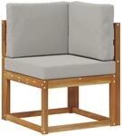 vidaXL Outdoor-Sofagarnitur mit Kissen 8-Tlg Natur und Hellgrau 3366819