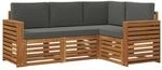 vidaXL Sofagarnituren 4 Tlg Natur und Anthrazit Massivholz Akazie 3374737