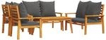 vidaXL 5-Tlg Garten-Lounge-Set mit Kissen Massivholz Akazie 3211802