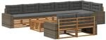 vidaXL Outdoor-Sofagarnitur mit Kissen 9 Stk 3383550
