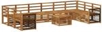 vidaXL Outdoor-Sofagarnitur 8 Stk Natur Massivholz Akazie 3384920
