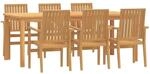 vidaXL 7-Tlg Garten-Essgruppe Massivholz Teak 3157921