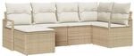 vidaXL Garten-Sofa-Set 8-Tlg Beige Poly Rattan 3346481