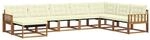 vidaXL Outdoor-Sofagarnitur 24-Tlg Natur und Creme Massivholz Akazie 3369741