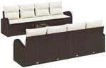 vidaXL Gartensofa-set Braun 55 x 55 x 37 cm Poly-Rattan 3345968