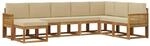 vidaXL Outdoor-Sofagarnitur 8 Stk Natur und Beige Massivholz Akazie 3385459