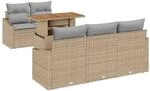 vidaXL Garten Essgruppe mit Kissen Beige und Grau 100 x 55 x 73 cm 3349776