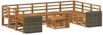 vidaXL Sofagarnituren 10 Stk Natur Massivholz Akazie 3384875