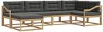 vidaXL Outdoor-Sofagarnitur 5-Tlg Wei&szlig; und Anthrazit Polyester 3386706
