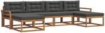 vidaXL Sofa Set mit Kissen 16-Tlg Natur und Anthrazit 3367965