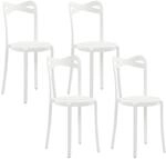 Beliani Esszimmerstuhl Weiss 40x38x80
