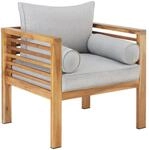 Tectake Gartenloungesessel Boka Mit Lasiertem Holzgestell Wetterfest Braun