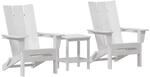 vidaXL Gartenstuhl 3 Stk Wei&szlig; 80,5 x 74,5 x 92 cm Polyethylen 3335822