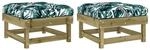 vidaXL Gartenhocker mit Kissen 2 Stk Kiefernholz Impr&auml;gniert 825470