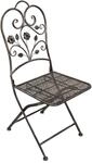 DELUKE Gartenstuhl 2er Set TILO Stahl Bronze Klappstuhl Wetterfest Gartenst&uuml;hle