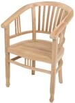 DELUKE Gartenstuhl OVE Teak Natur Relaxsessel Wetterfest Terrassenstuhl Outdoor
